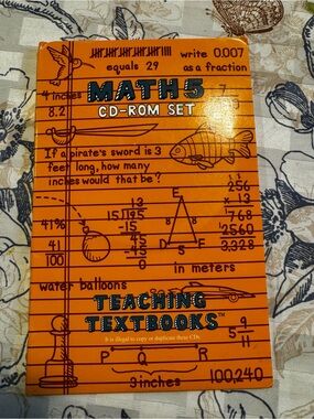 Teaching Textbooks Math 5 CD-ROM Set Homeschool Curriculum Complete 4 Discs